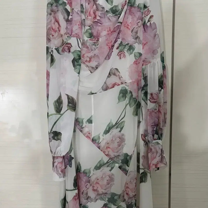 [BUNJANG] Heysang Floral Chiffon Long Dress / 헤이상 플라워 쉬폰 롱 원피스 (F) 새상품 원가 199900원