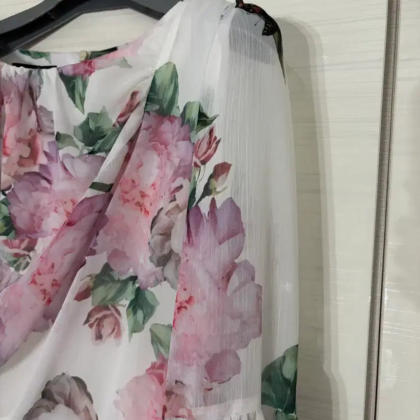 [BUNJANG] Heysang Floral Chiffon Long Dress / 헤이상 플라워 쉬폰 롱 원피스 (F) 새상품 원가 199900원