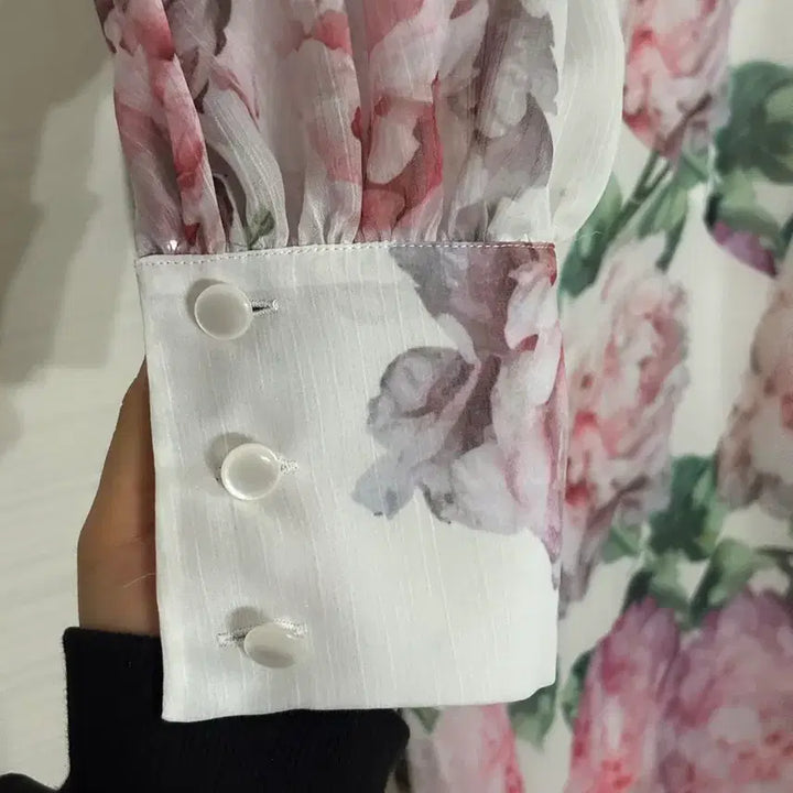 [BUNJANG] Heysang Floral Chiffon Long Dress / 헤이상 플라워 쉬폰 롱 원피스 (F) 새상품 원가 199900원