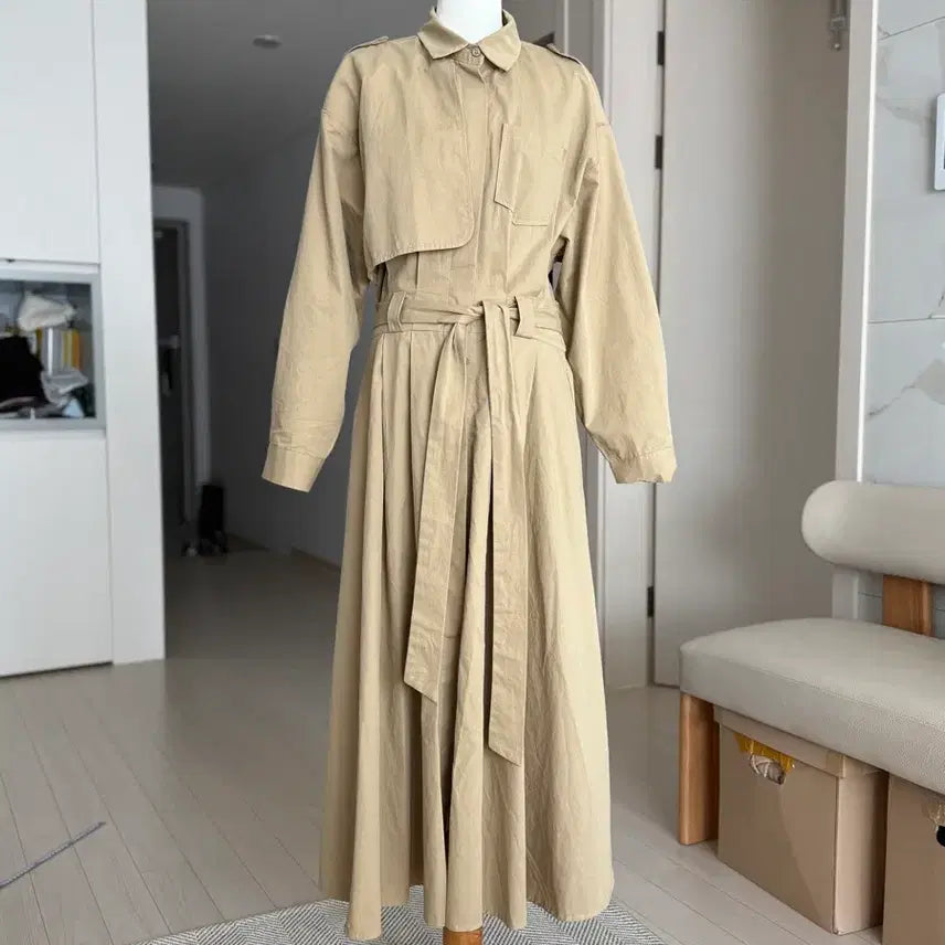 [BUNJANG] Ginnt Beige Cotton Dress / Ginnt 베이지 코튼 드레스/S-M
