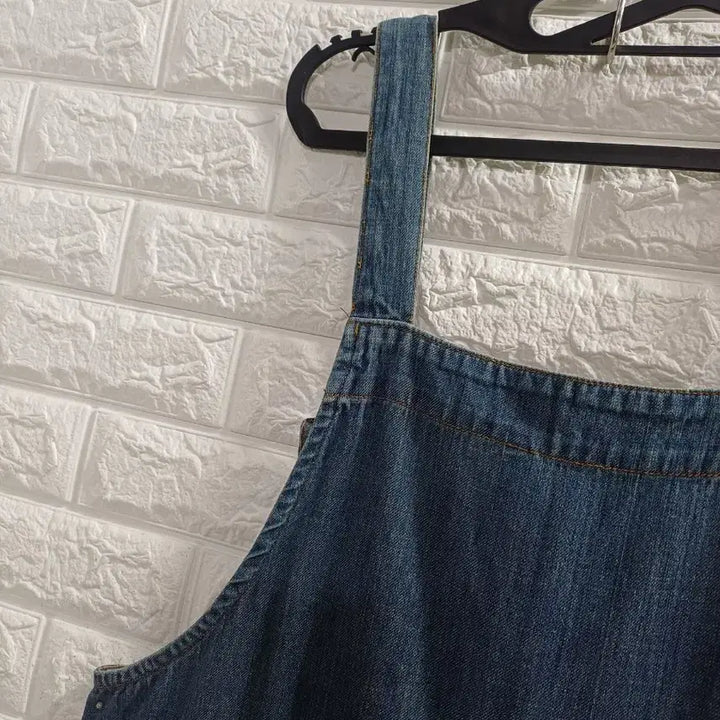[BUNJANG] L. Denim Stripe Jumpsuit / L. 데님 스트라이프배색 점프수트