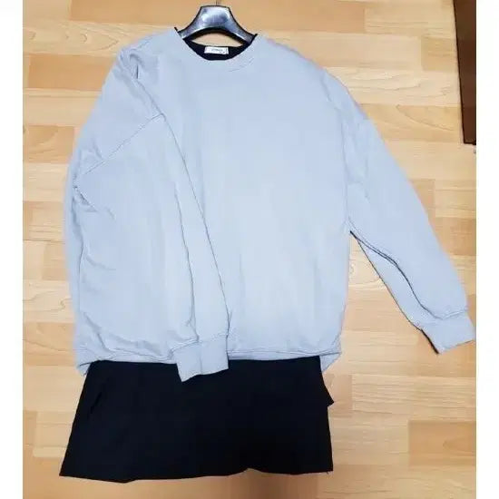 [BUNJANG] Layered T-Shirt - Black / 이너아이템) 공용 레이어드 티 검정색