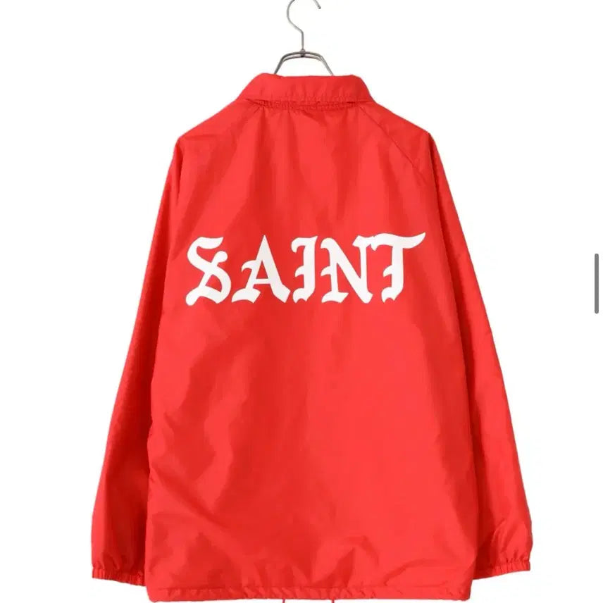 [BUNJANG] Saint Michael Red Coach Jacket (Size L) / 세인트미카엘 레드 코치 자켓 (새제품L)