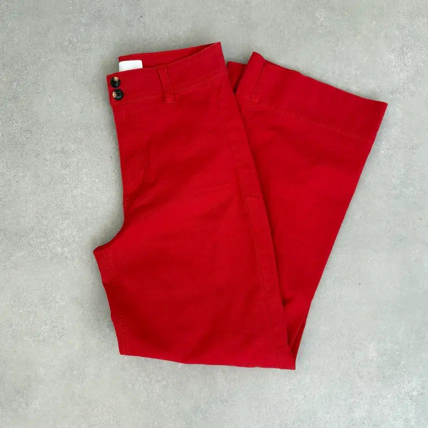 [SOLD OUT] H&amp;M 레드 면바지 여성 바지 새상품