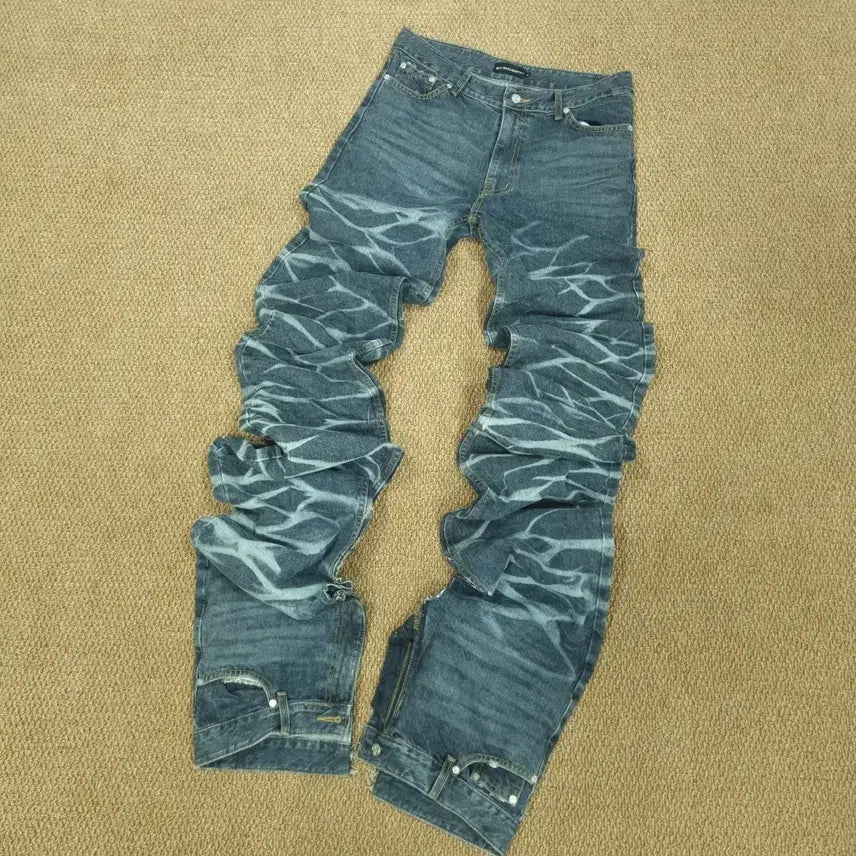 [BUNJANG] Surgery Yoonseul Long Double Jeans Blue / 써저리 윤슬 롱 더블 진 블루
