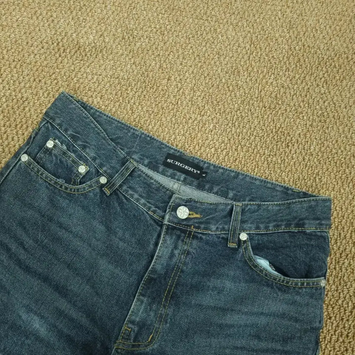 [BUNJANG] Surgery Yoonseul Long Double Jeans Blue / 써저리 윤슬 롱 더블 진 블루