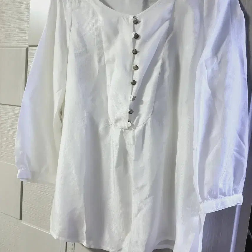 [BUNJANG] White Puff Sleeve Blouse / 화이트 블라우스 새상품