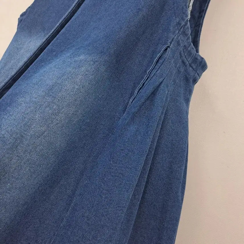 [BUNJANG] Denim Hooded Vest Dress / 예쁜 데님 후드 조끼형원핏66