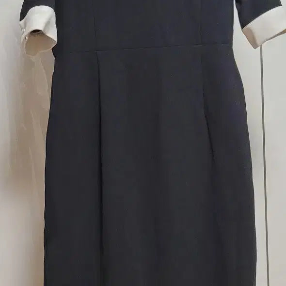 [BUNJANG] Black and White Color Block Dress - Size L / 블랙 화이트 배색 원피스 L 사이즈