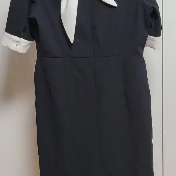 [BUNJANG] Black and White Color Block Dress - Size L / 블랙 화이트 배색 원피스 L 사이즈
