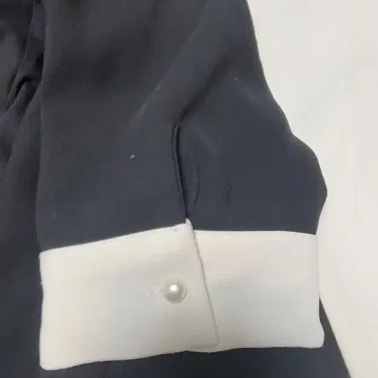 [BUNJANG] Black and White Color Block Dress - Size L / 블랙 화이트 배색 원피스 L 사이즈