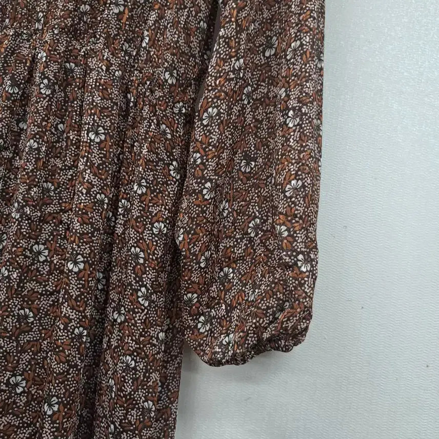 [BUNJANG] ZARA Chiffon Floral Long Dress Size 55 / ZARA쉬폰 롱원핏55