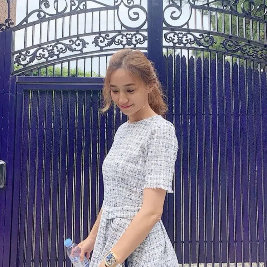[BUNJANG] C.H.ORIN Wataroku Tweed Dress / 씨호린 와타로쿠 트위드 드레스