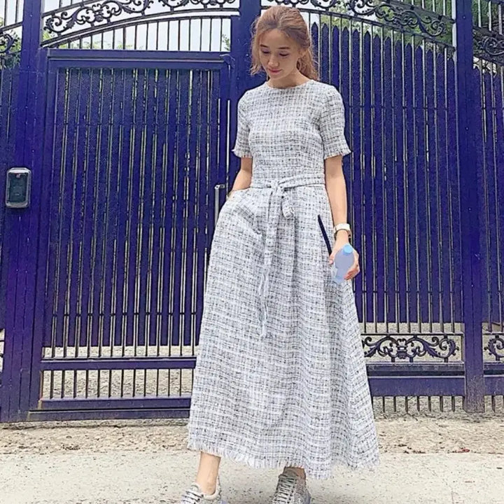 [BUNJANG] C.H.ORIN Wataroku Tweed Dress / 씨호린 와타로쿠 트위드 드레스
