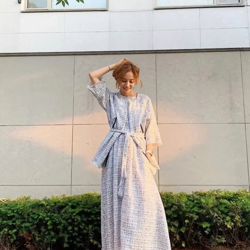 [BUNJANG] C.H.ORIN Wataroku Tweed Dress / 씨호린 와타로쿠 트위드 드레스