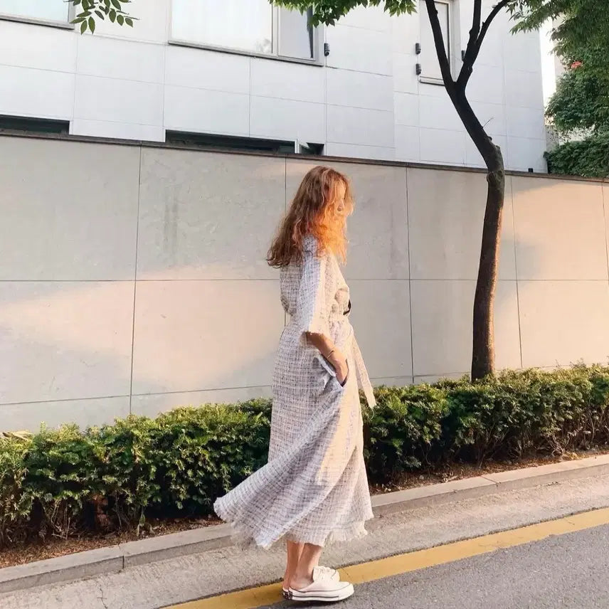 [BUNJANG] C.H.ORIN Wataroku Tweed Dress / 씨호린 와타로쿠 트위드 드레스