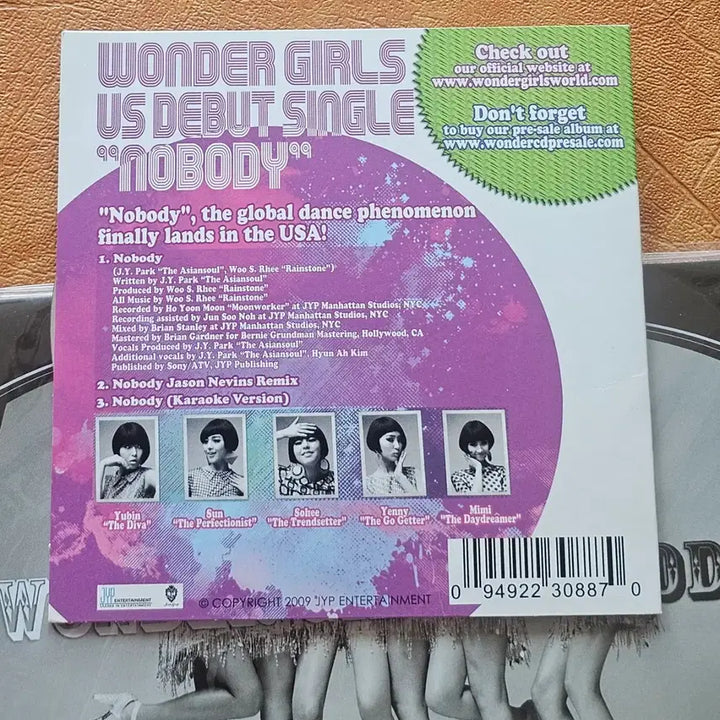 [BUNJANG] Wonder Girls Nobody Sealed Autographed CD / 원더걸스 Nobody (미개봉)  친필사인 CD