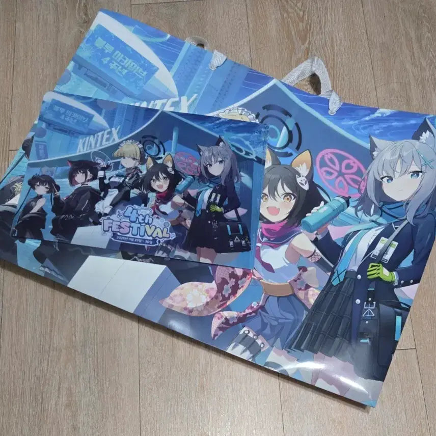 [BUNJANG] Blue Archive 4th Anniversary Shopping Bag &amp; Clear File / 블루 아카이브 4주년 행사 쇼핑백 &amp; 클리어 파일