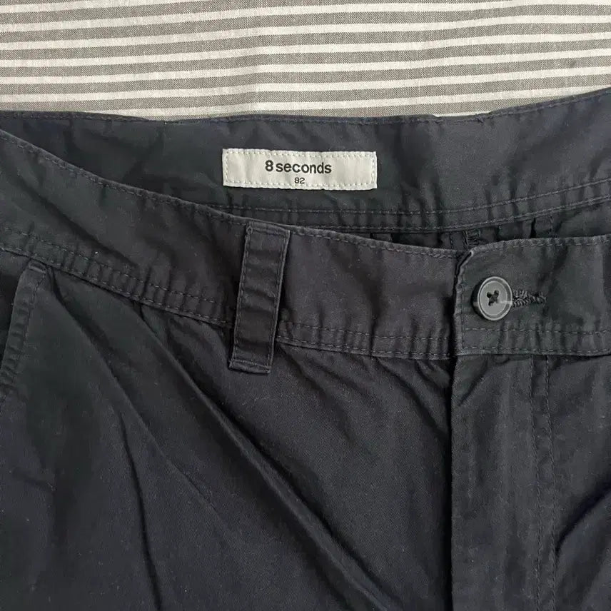[BUNJANG] 8 Seconds Semi-Wide Fit Cotton Pants Navy 32 Inch / 에잇세컨즈 루즈핏 면바지 32인치