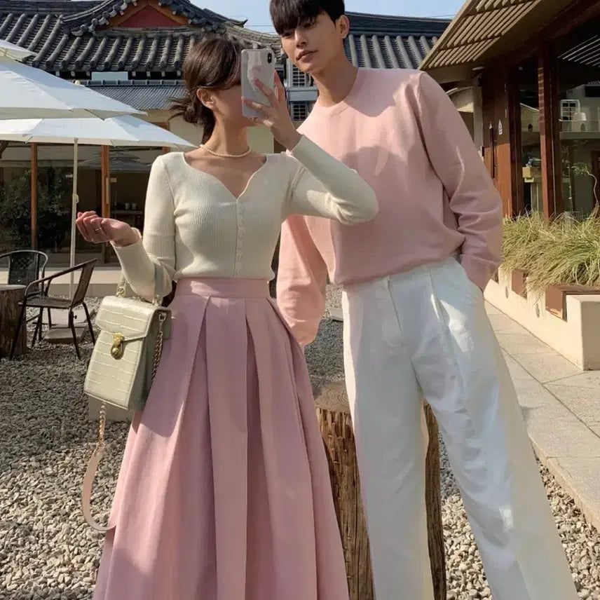 [BUNJANG] Pintuck Long Skirt / 여성 하객룩 핀턱 롱 스커트