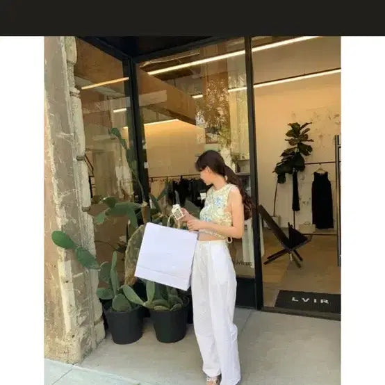 [BUNJANG] 르플레인 화이트 핀턱팬츠 / 르플레인 화이트 핀턱팬츠