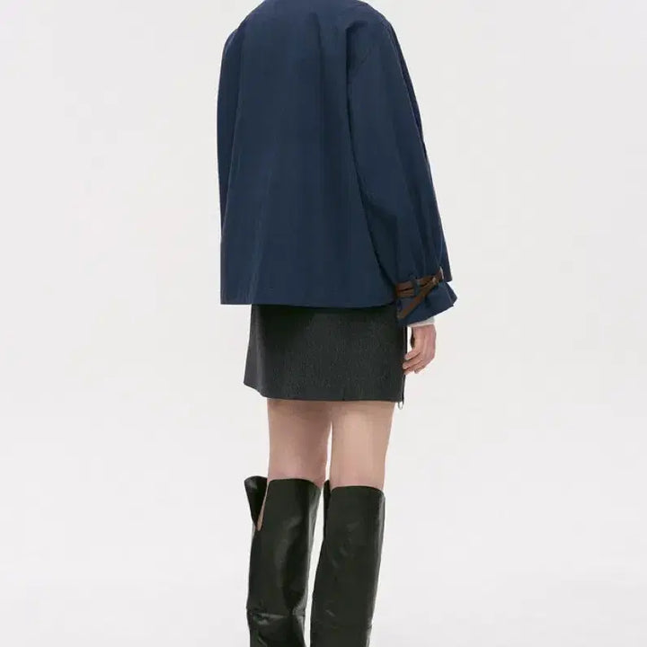 [SOLD OUT] 새상품)한섬 TIME 타임 레더 집업 봄 자켓