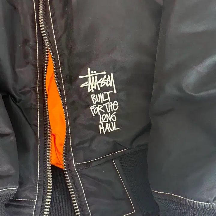 [BUNJANG] Stussy Reversible MA-1 Bomber Jacket Black L / 스투시 빌트 리버시블 봄버 ma-1 자켓 블랙 L