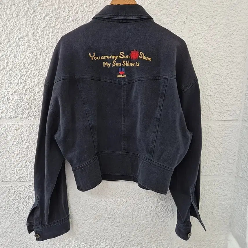 [BUNJANG] Bally Black Denim Crop Jacket / 발리 bally 블랙 데님 크롭 자켓