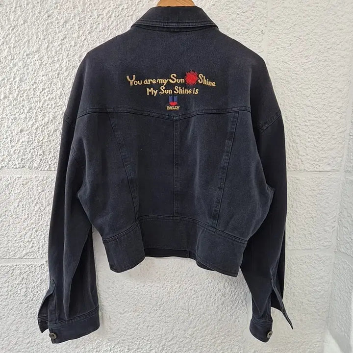 [BUNJANG] Bally Black Denim Crop Jacket / 발리 bally 블랙 데님 크롭 자켓