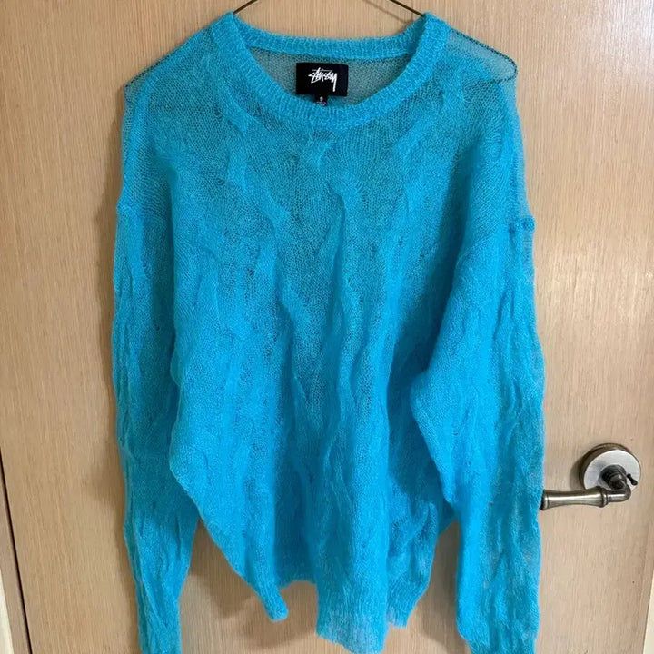 [BUNJANG] Stüssy Loose Knit Sweater Blue S / 스투시 루즈니트 스웨터 블루s