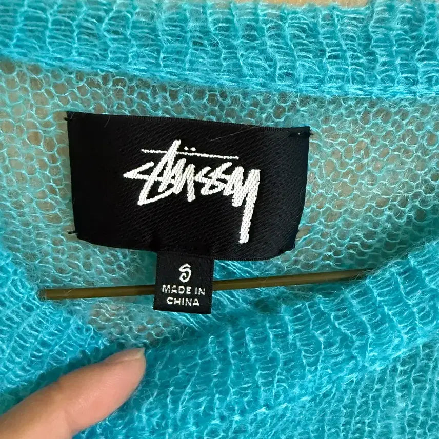 [BUNJANG] Stüssy Loose Knit Sweater Blue S / 스투시 루즈니트 스웨터 블루s