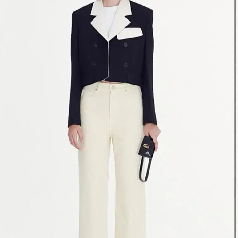 [BUNJANG] RECTO Contrast Collar Short Jacket / 렉토 숏자켓