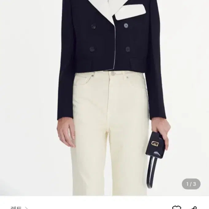 [BUNJANG] RECTO Contrast Collar Short Jacket / 렉토 숏자켓