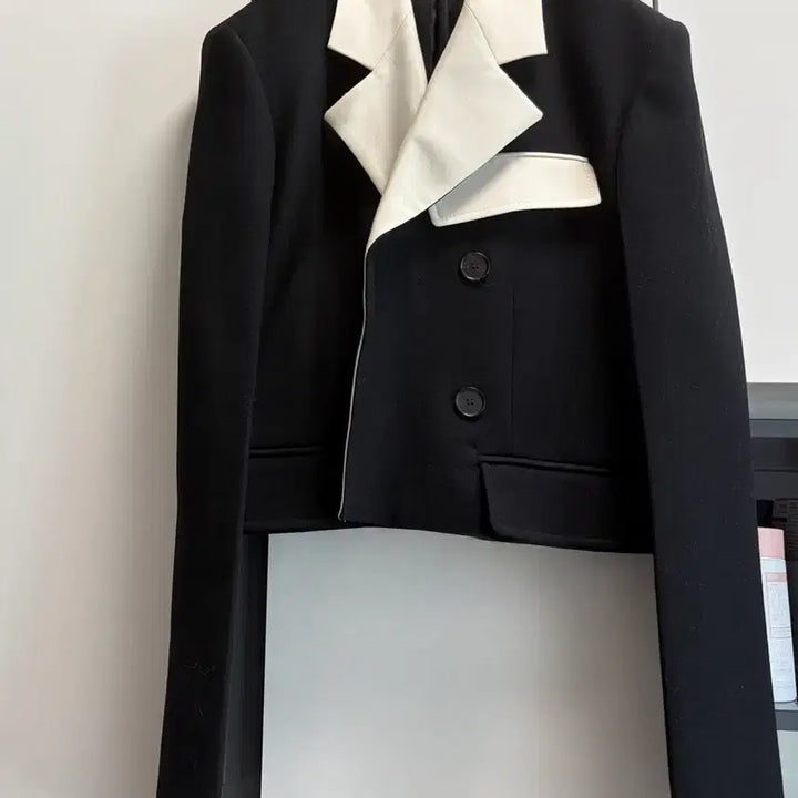 [BUNJANG] RECTO Contrast Collar Short Jacket / 렉토 숏자켓