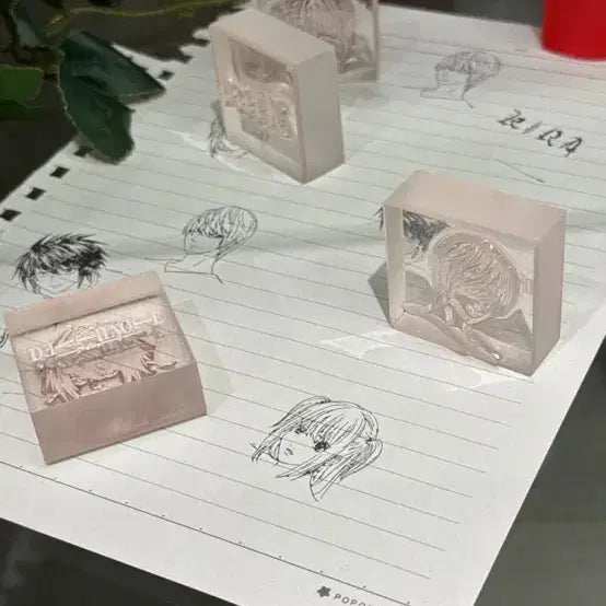 [BUNJANG] Death Note x Cafe Lisa Acrylic Stamp / 데스노트 콜라보 카페 아크릴 스탬프 도장 리사 바로구매