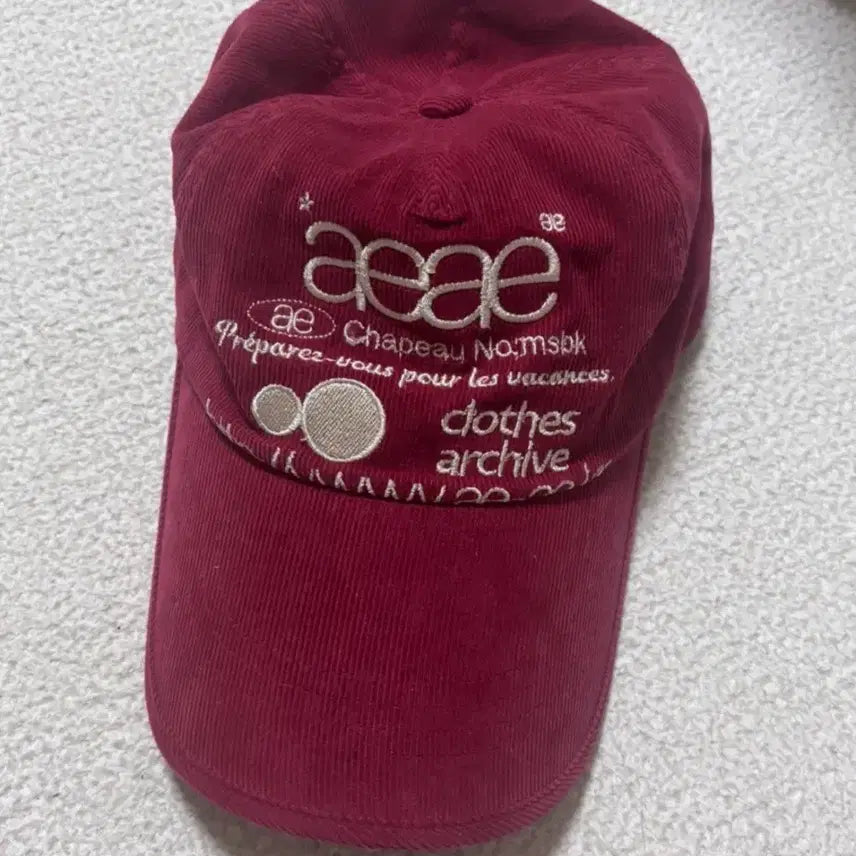 [SOLD OUT] aeae 에이이에이이 코듀로이 볼캡 버건디