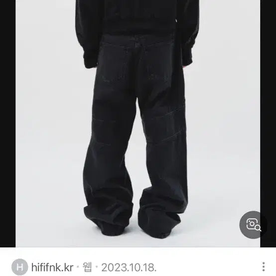 [BUNJANG] Hififnk Mono Biker Washed Denim Black S / 하이파이펑크 모노 바이커 워싱 데님 블랙 S