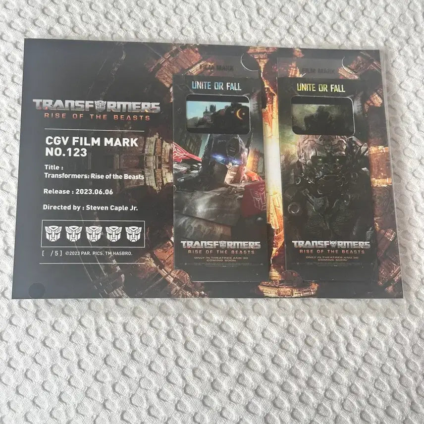 [BUNJANG] Transformers: Rise of the Beasts Film Mark / 트랜스포머: 비스트의 부활 필름마크