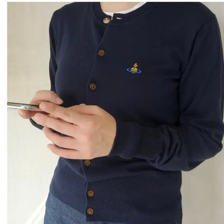[SOLD OUT] 비비안웨스트우드 네이비 가디건 L
