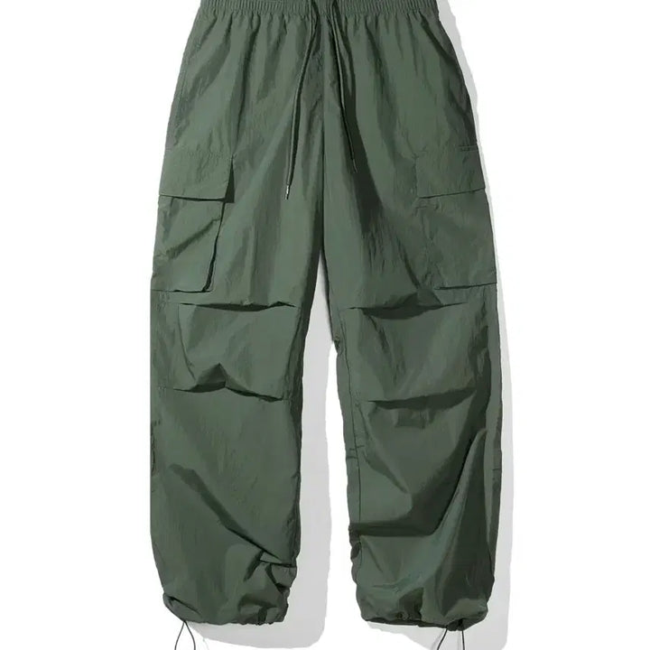 [BUNJANG] Code:Graphy Cool Nylon Cargo Parachute Pants / 코드그라피 쿨 나일론 카고 파라슈트 팬츠 카키 s