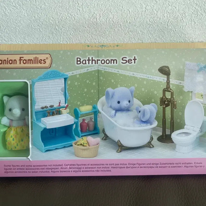 [BUNJANG] Sylvanian Families Elephant Girl Bathroom Set / 실바니안 코끼리 소녀의 욕실 세트 5380