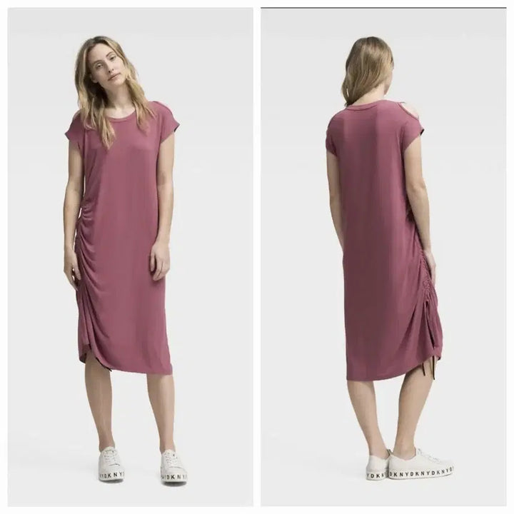 [BUNJANG] DKNY Side Shirring Long Dress / DKNY 사이드셔링 롱원피스