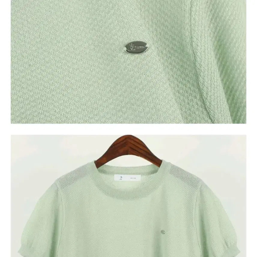 [BUNJANG] Korean Black Knit Top with Pendant / 국산 팬던트 장식 니트 블랙