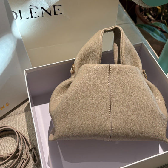 [BUNJANG] Polene Clutch Shoulder Bag Beige Leather Women&