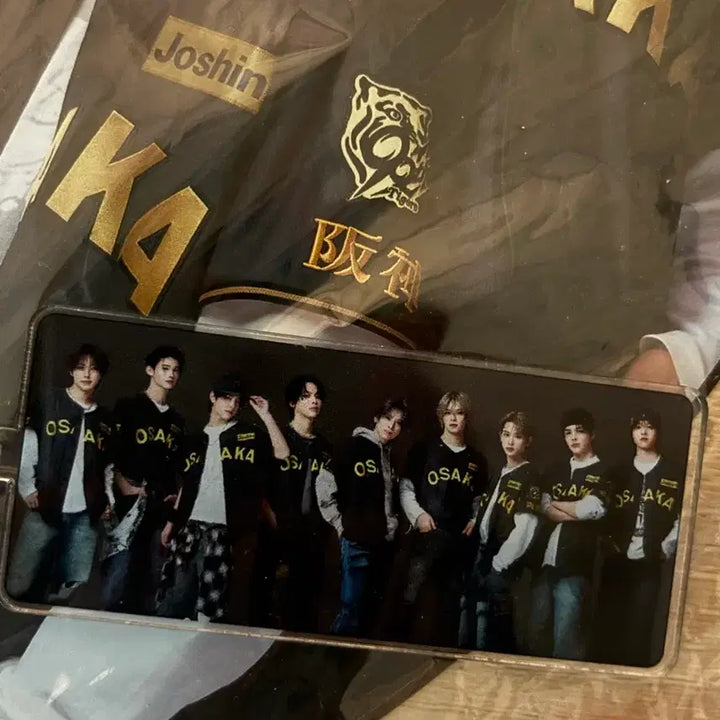 [BUNJANG] &amp;Team Harushin Tigers Uchiwa &amp; Keyring Bundle Set / 앤팀 한신타이거즈 우치와 키링 일괄 판매
