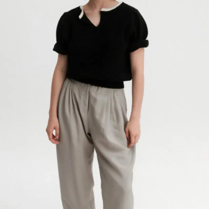 [BUNJANG] Moondal Charites Black Knit Top / 문달 Charites knit in Black