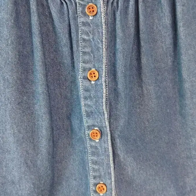 [BUNJANG] Embroidered Denim Bustier Vest / 꽃자수가 예쁘게 놓인 청 뷔스티에 조끼