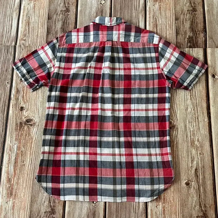 [SOLD OUT] BEAMS+ 빔즈플러스 풀오버 버튼 다운 마드라스 체크 셔츠 L 사이즈