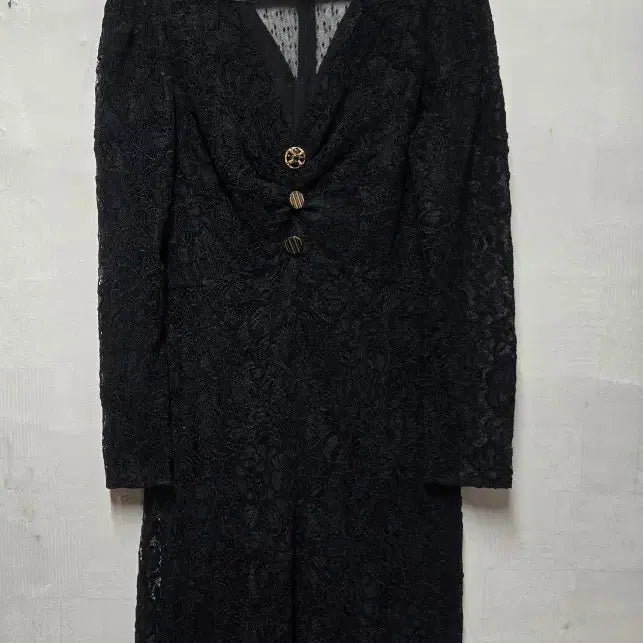 [SOLD OUT] 에고이스트 네크 시스루 레이스 롱 원피스 66
