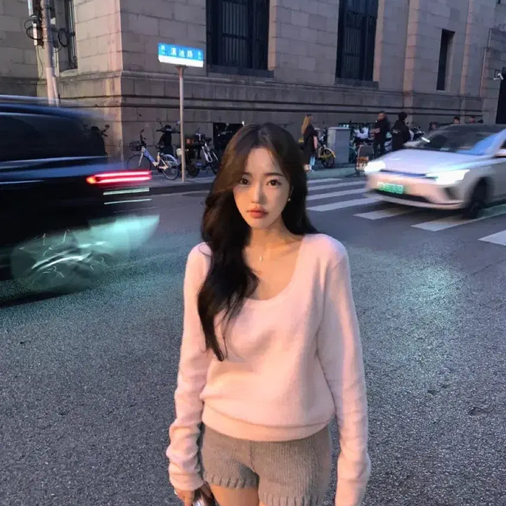 [BUNJANG] 지브 몽쉘 헤어리 앙고라 니트 / 지브 몽쉘 헤어리 앙고라 니트